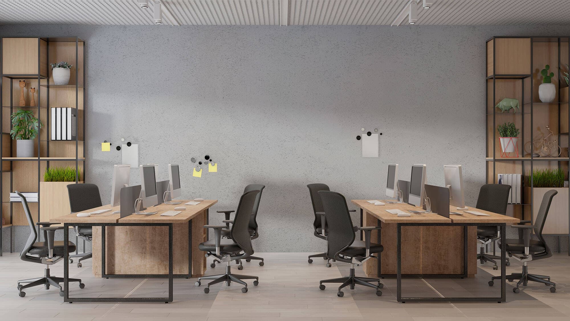 Wall finished with Magnetic Concrete — Fox Dekorator decorative effect