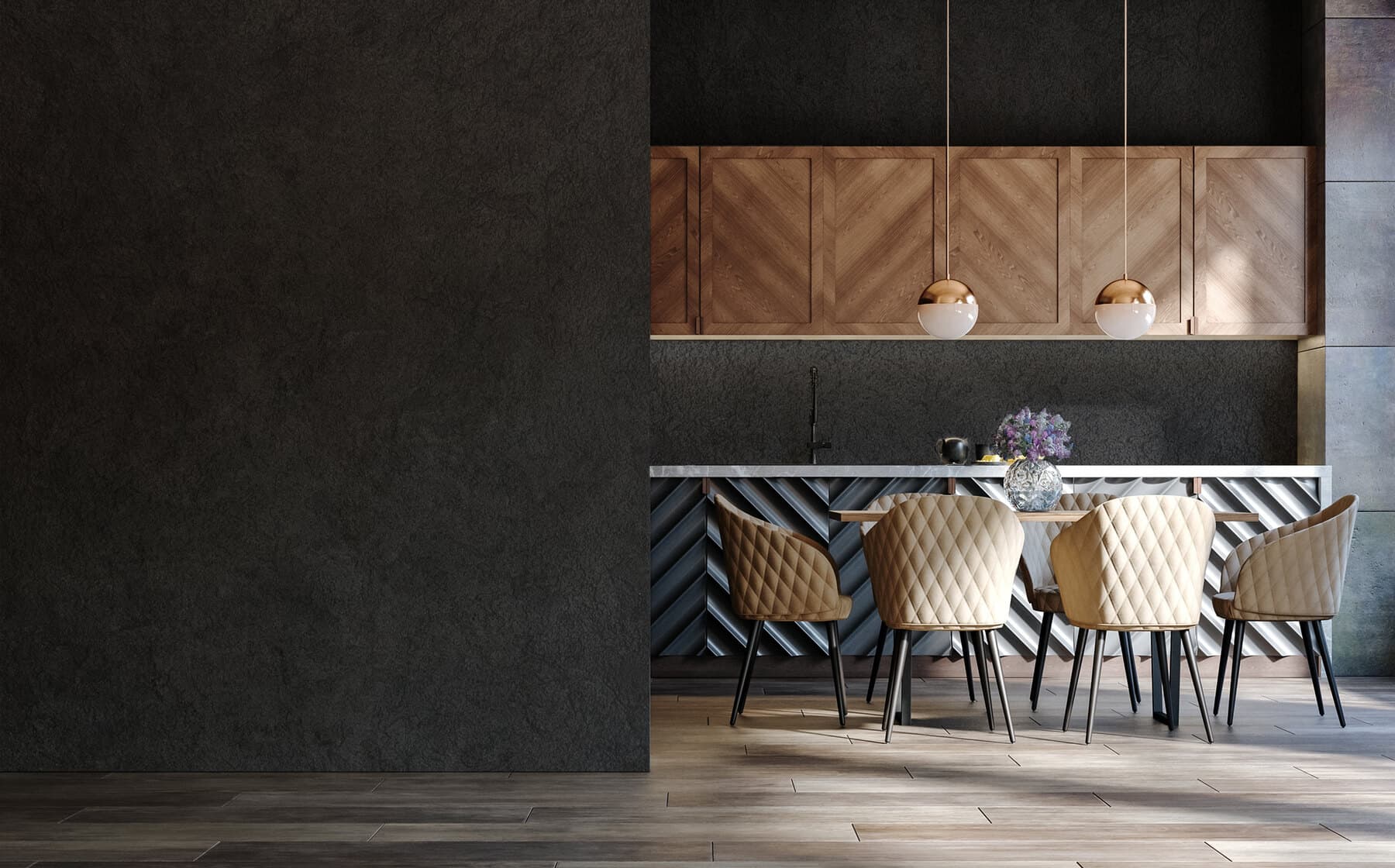 Beton Negru — efect decorativ aplicat