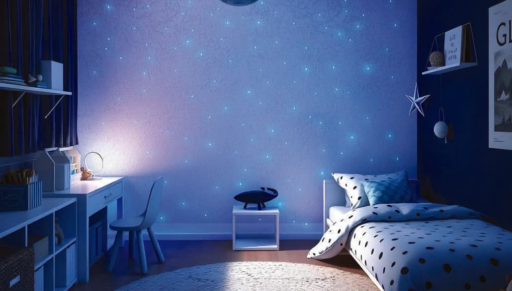 Wall finished with Kalahari Neon — Fox Dekorator decorative effect