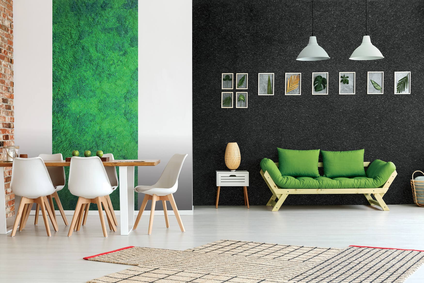 Wall finished with Decorative Moss — Fox Dekorator decorative effect