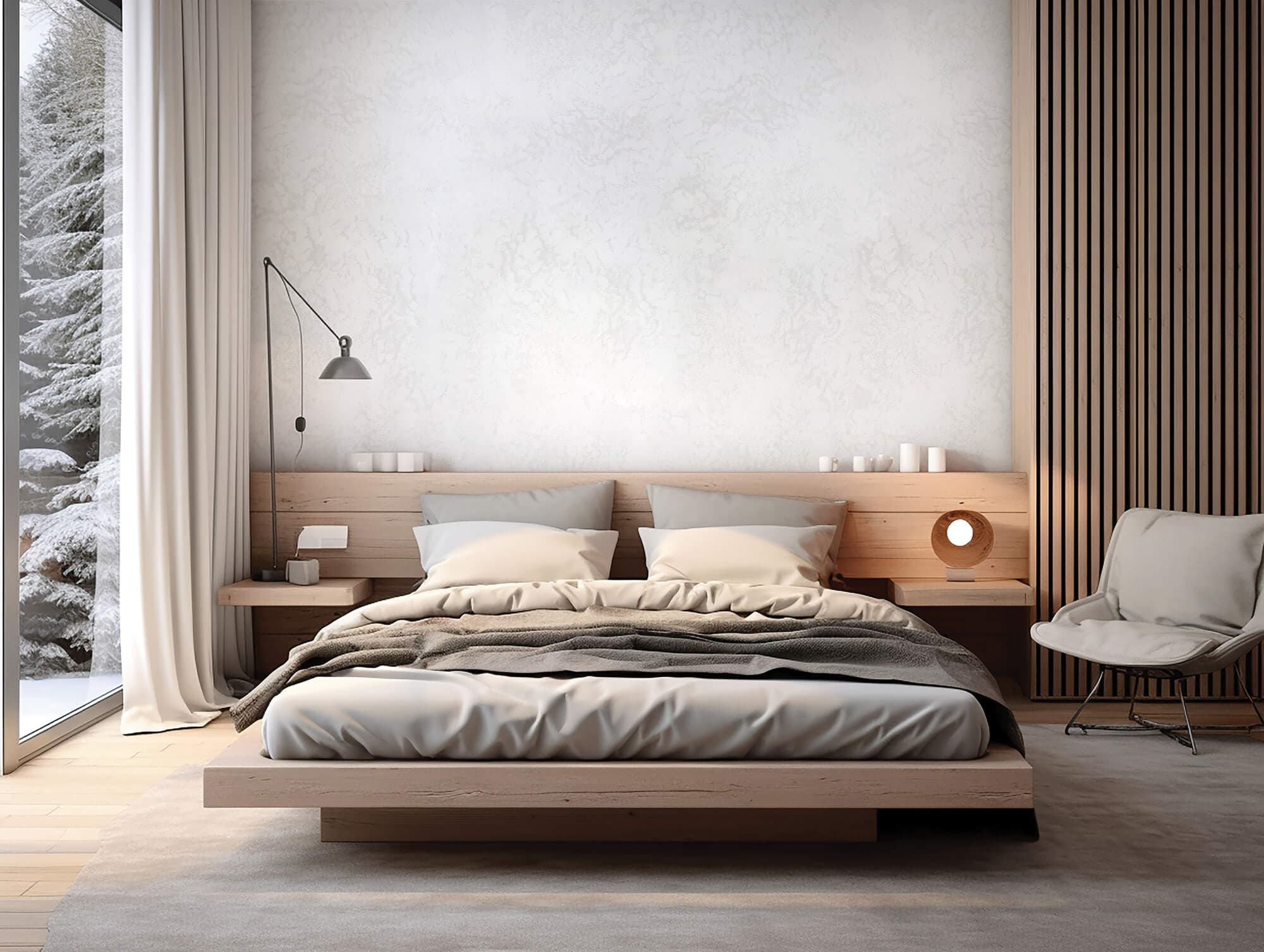 Wall finished with Snow Dust — Fox Dekorator decorative effect